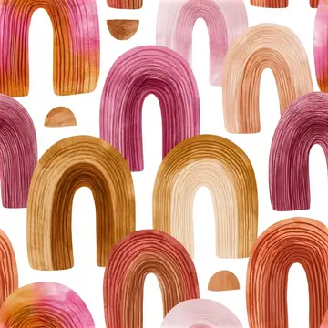 Boho Rainbow Seamless Pattern