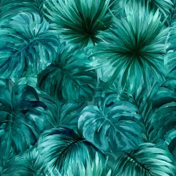 Tropical Palm Leaves Seamless Pattern